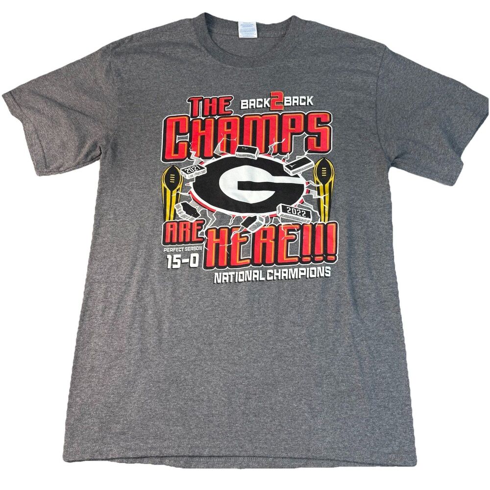 University of Georgia UGA Champs tShirt Back 2 Back Sz Med